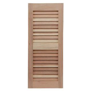 StyleCraft 18 x 76 Traditional Louvered Redwood Exterior