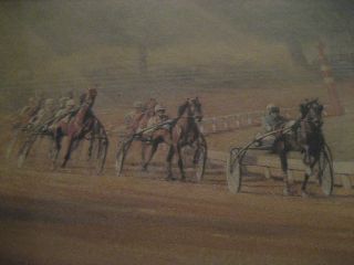 Harness Horse Racing Turning for Home James Crowe Framed Mini Print