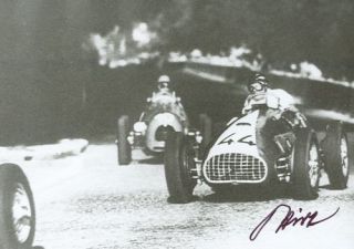 PETER HIRT 1910 1992 RARITAT ORIGINALAUTOGRAMM FERRARI BREMGARTEN 1952