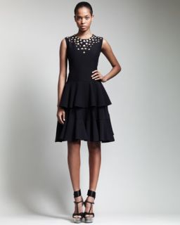 Pleated Fitted Dress  