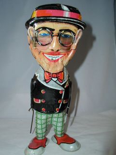 Tin Vintage Harold Lloyd Wind Up Walking Toy 984 E