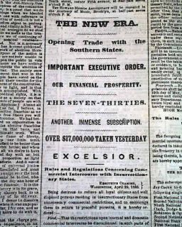 Abraham Lincoln Conspirators Murder Trial 65 Newspaper