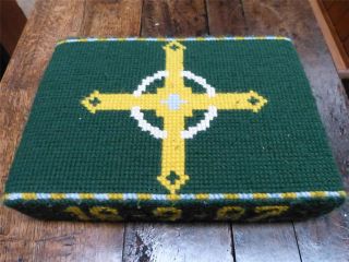   Needlework Church Kneeler Cushion Pad JACKSONS HEBDEN BRIDGE Cross