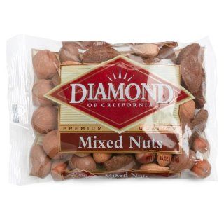Diamond Mixed Nuts, Inshell, 16 Ounce Bags (Pack of 6) 