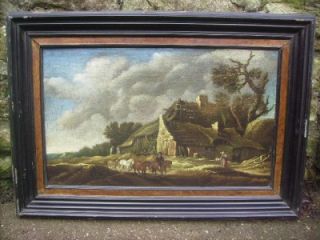 17th Century Dutch Old Master Landscape Oil Painting