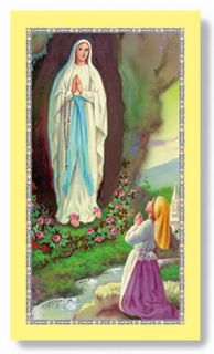 Novena to Our Lady of Lourdes Holy Card 