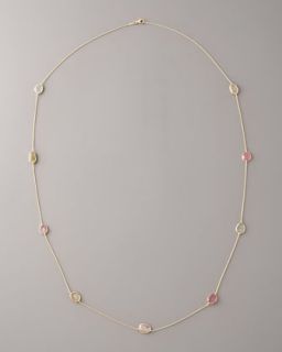 Yvel Multicolored Sapphire & Pearl Necklace   