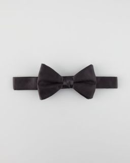  pre tied satin bow tie black $ 55