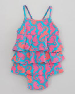 Z0WF8 Lilly Pulitzer Snorkie Hold Your Horse One Piece Swimsuit