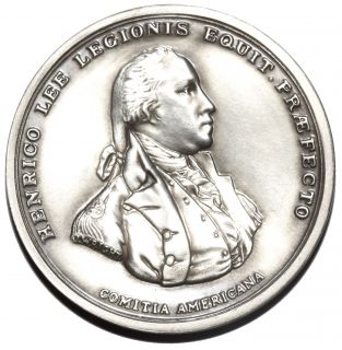 Major Henry Lee Silver Toned Medal Robert E Lees Father 