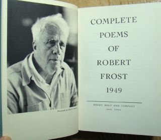 1949 Ltd Ed Author Signed Poetry Robert Frost Complete Poems RARE