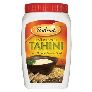 Roland Tahini (Pure ground Sesame seed), 16 Ounce Container (Pack of 4