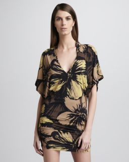 Carmen Marc Valvo South Sea Blouson Coverup   