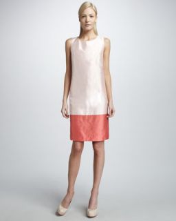  colorblock shantung dress original $ 165 57