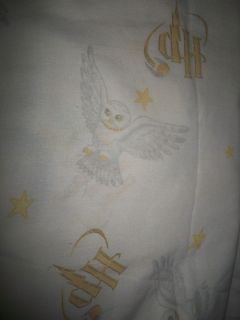 Harry Potter Sheet Set Twin Flat Fitted Owl Hedwig HTF
