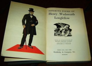 FAVORITE POEMS OF HENRY WADSWORTH LONGFELLOW EDWARD WILSON ILLUSTRATED