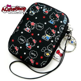 Hello Kitty iPod Phone Camera Pouch Case 35th yr Blk