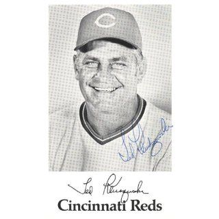 Ted Kluszewski Autographed Postcard, Cincinnati Reds