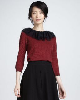 MARC by Marc Jacobs Sonia Chiffon Collar Sweater   