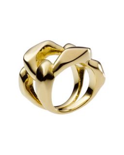 Michael Kors Watch Link Ring, Golden   
