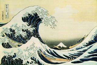 Oil Painting repro Hokusai Katsushika The Great Wave at Kanagawa