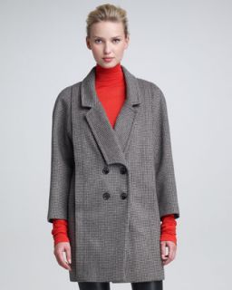 Peter Som Double Breasted Houndstooth Coat   