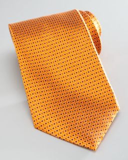 Micro Circles Solid Tie, Orange