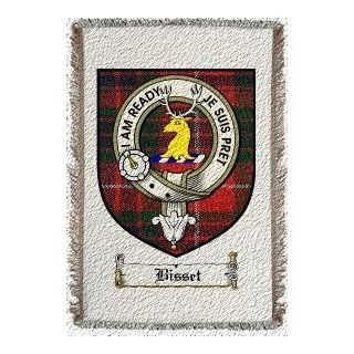 Bisset Clan Fraser Clan Badge Throw Blanket Home