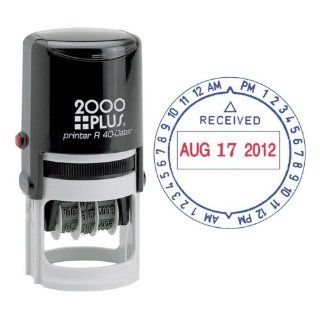COSCO 2000 Plus Self Inking Date and Time Stamp   Red