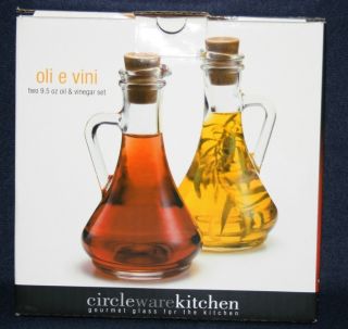 Circleware Kitchen Oil Vinegar Dispensers 9 5 oz 2 Piece Set