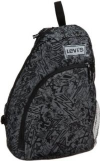Levis Boys 8 20 Unistrap Bag, Black Scribble, One Size