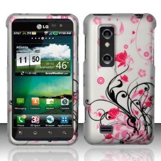 For LG Thrill 4G P920/P925 (AT&T) Rubberized Pink Vines