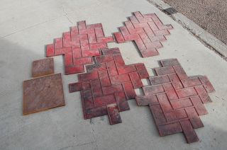  Concrete Engraving Herringbone Brick Tile Stamps 