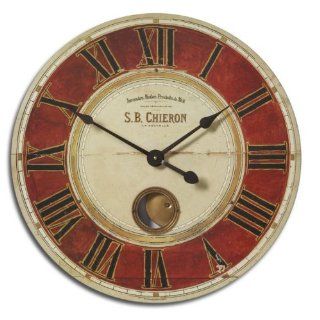  Sepia Vintage Wall Clock with Internal Pendulum   23