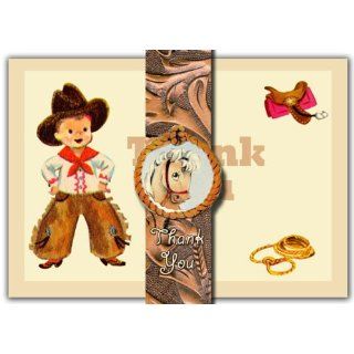 Dolce Mia Western Tots Cowboy Thank You Card   Pack of 10
