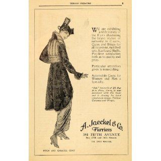1914 Ad A. Jaeckel Furrier Coat Fitch Caracul Cape Wrap