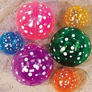 Polka Dot Beach Balls   12 per unit Toys & Games