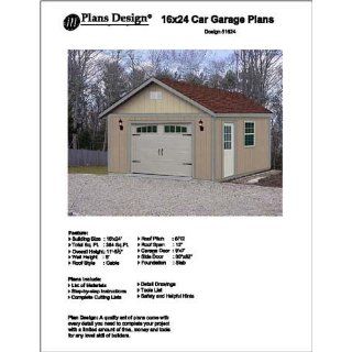 16 X 24 Car Garage/workshop Project Plans  Design #51624   
