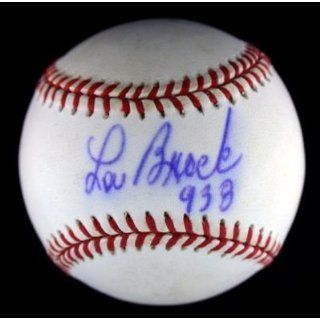 Lou Brock Signed Baseball   Nl ~psa Dna Coa~w 938~hof