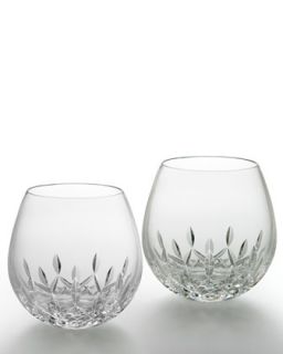 Stemless Light Red Wine Glasses, Set of Two