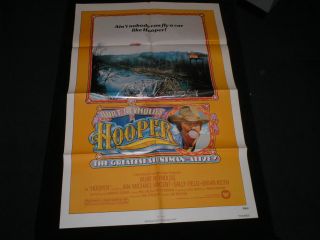 Hooper Original One Sheet Burt Reynolds Stuntman