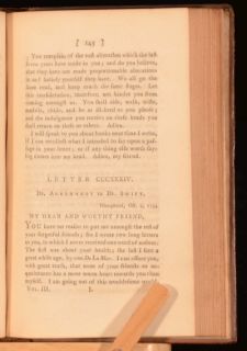  Letters Written by Jonathan Swift 1703 to 1740 Notes by Hawkesworth