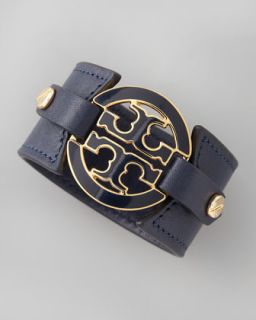  snap cuff navy available in navy $ 125 00 tory burch logo double snap