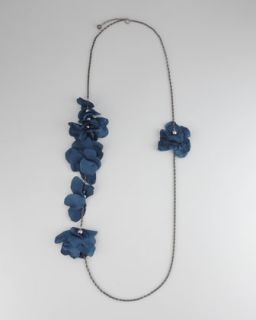 Zasha Flower Disc Pendant Necklace   