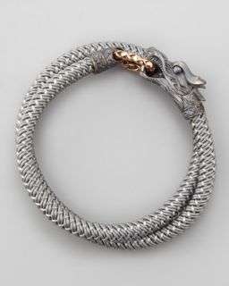 N1WNR John Hardy Naga Nylon Cord Wrap Bracelet, Gray