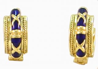 hidalgo earrings 18k enamel 8565 3 the wonderful hoops by hidalgo of