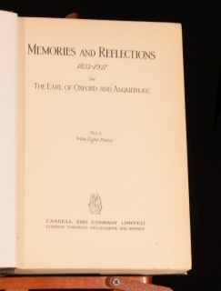 collection of the memoirs of Herbert Henry Asquith, former Liberal