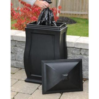  Mansfield 32 Multi Purpose Outdoor Storage Bin Trash Can Black