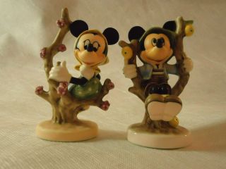 Goebel Disney Mickey Herbst Minnie Fruehling Mouse Apple Tree Set