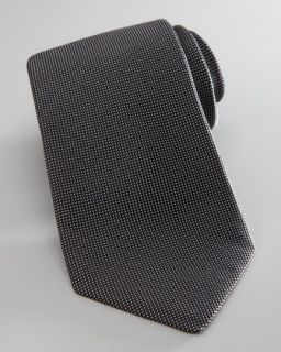 nailhead textured silk tie black $ 145